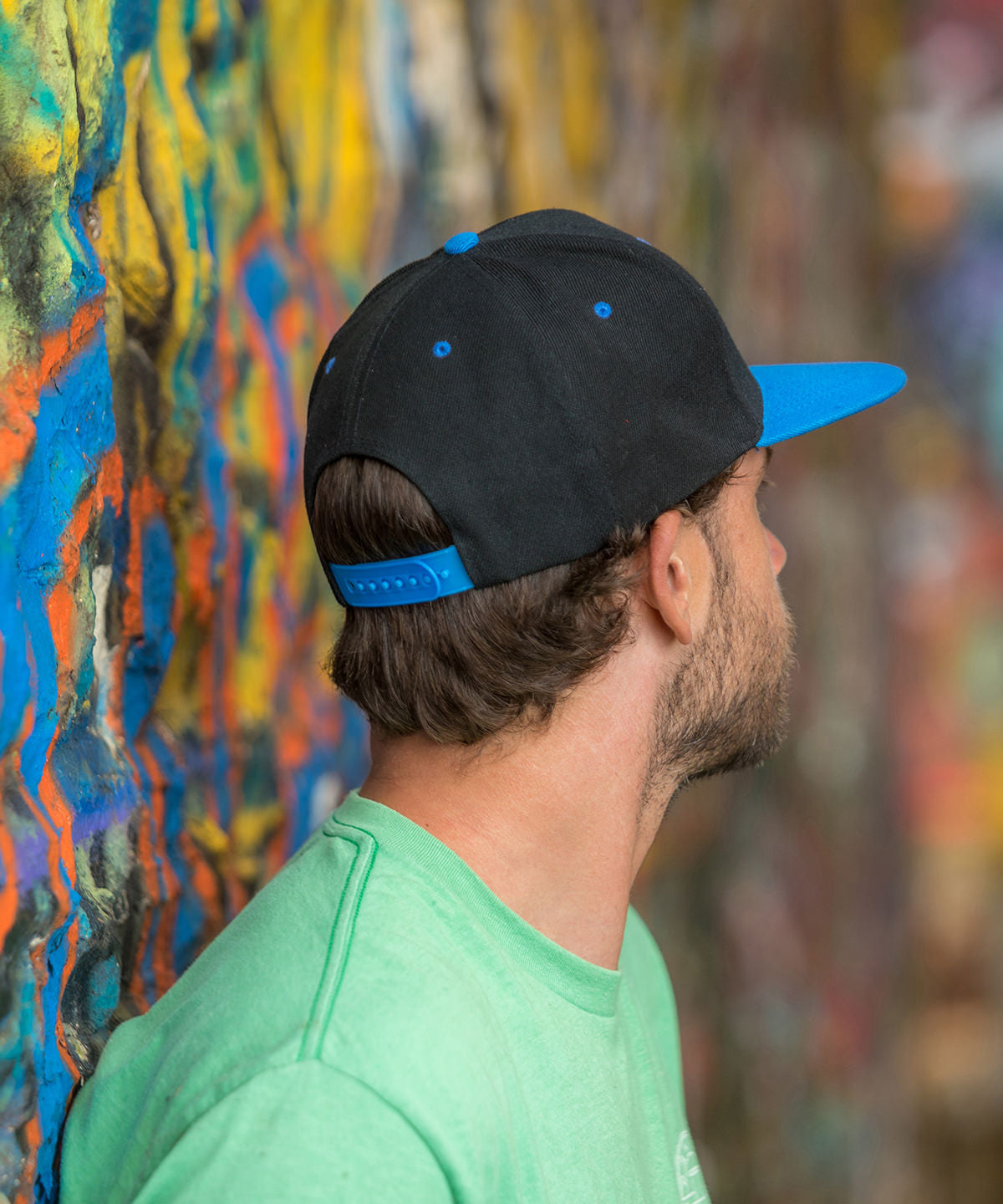 Result Headwear Bronx Flat Peak Snapback Cap Dual Colour Retro Style