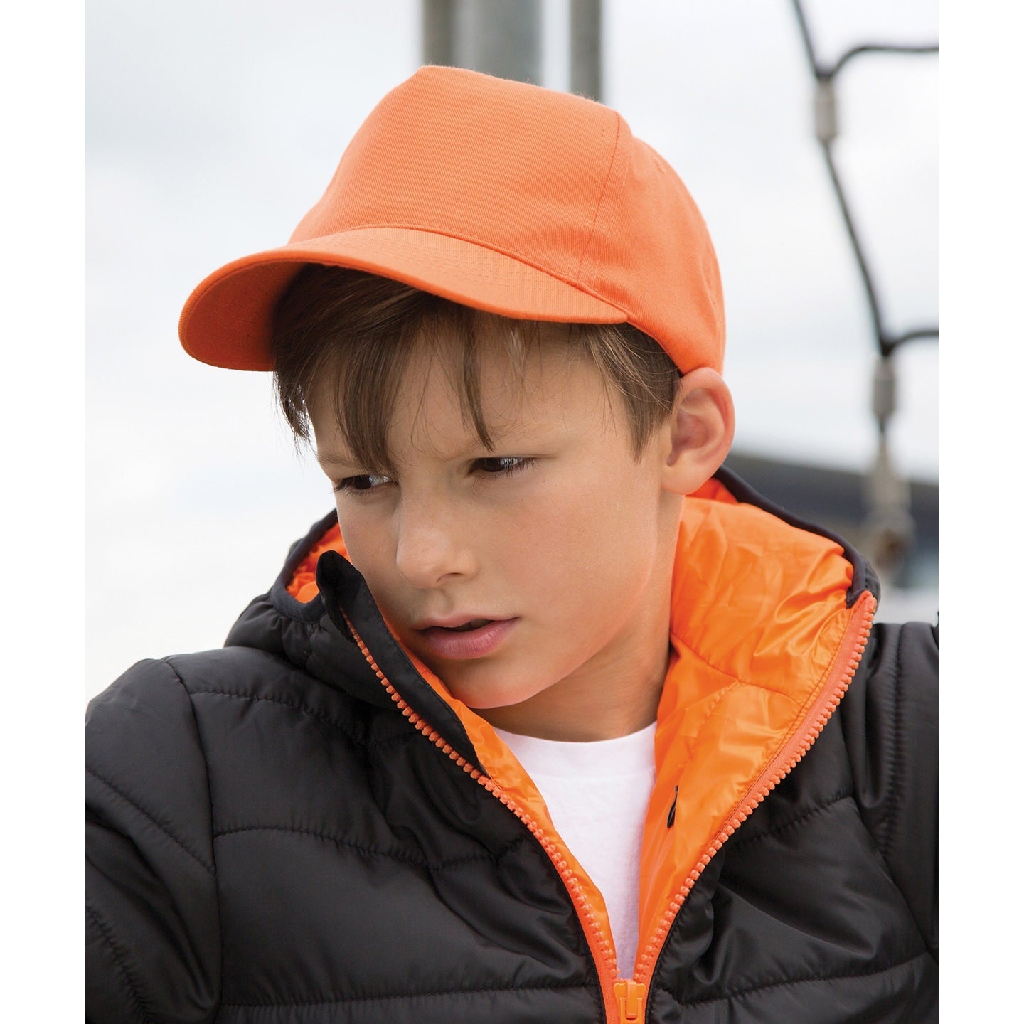 Result Headwear Boston Junior Polycotton Cap 65/35 5 Panel Kids Sports Hat