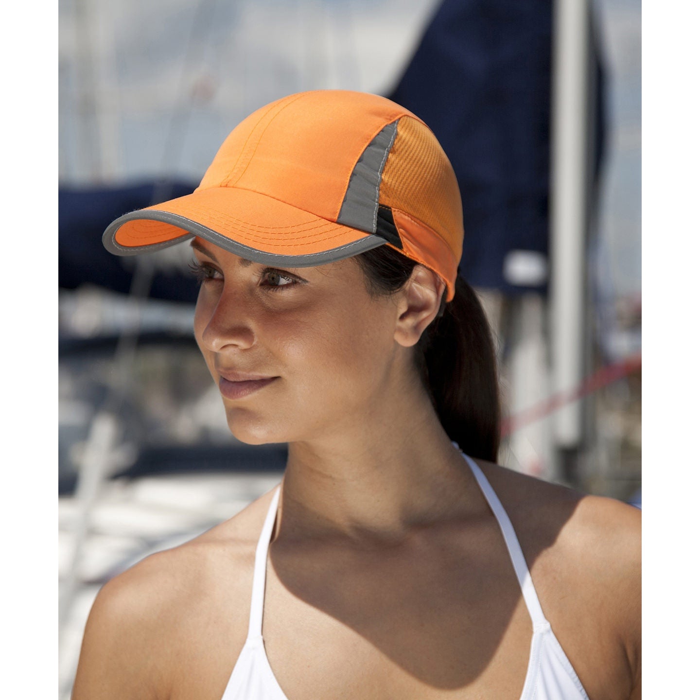 Result Headwear Featherweight Sport Cap Low Profile Quick Dry Reflective Detail