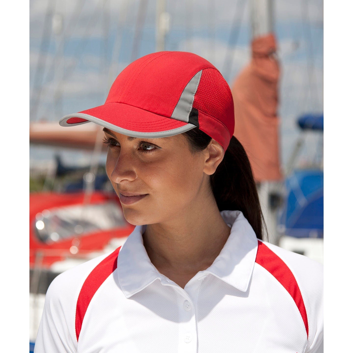 Result Headwear Featherweight Sport Cap Low Profile Quick Dry Reflective Detail