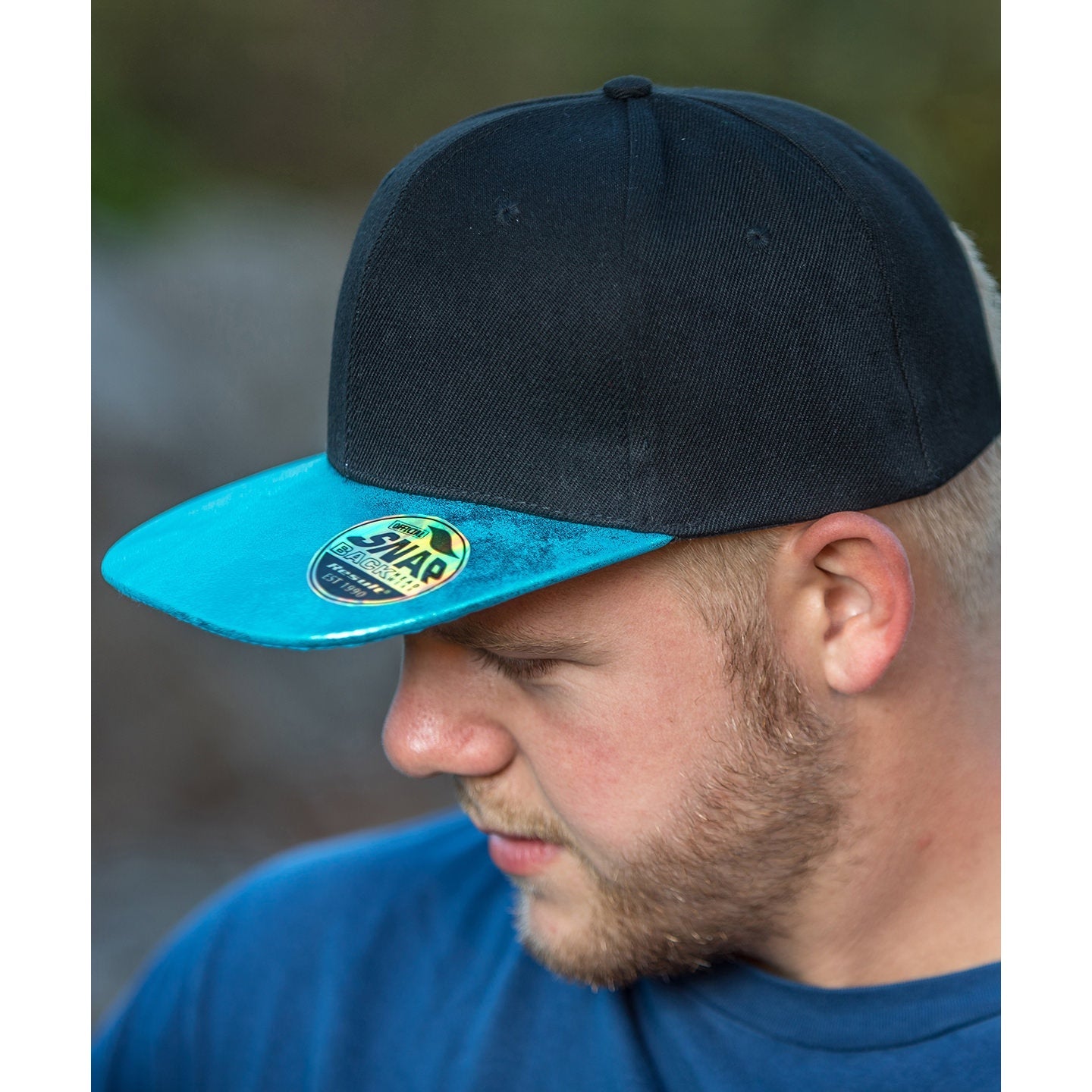 Result Headwear Bronx Glitter Flat Peak Snapback Cap Adjustable 6 Panel
