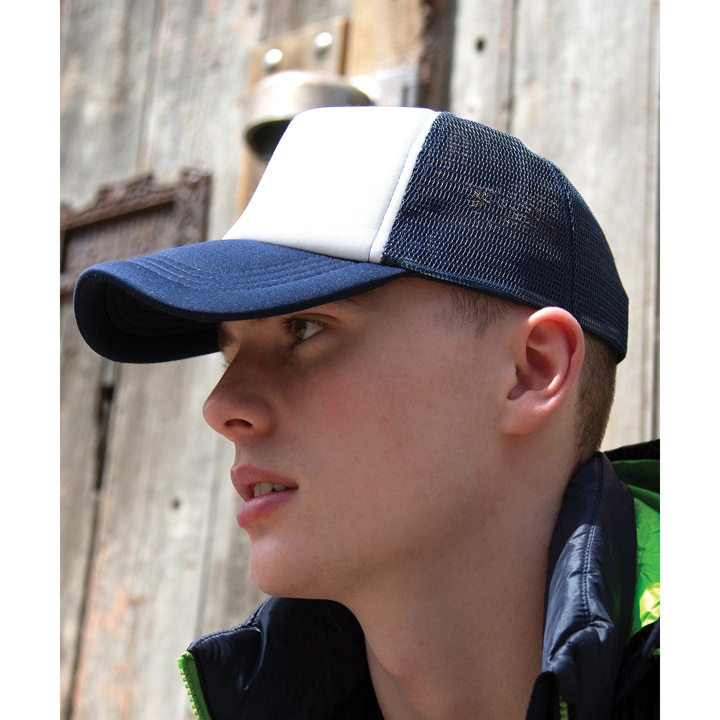 Result Headwear Core Detroit Neon Mesh Trucker Cap Snapback Adjustable One Size