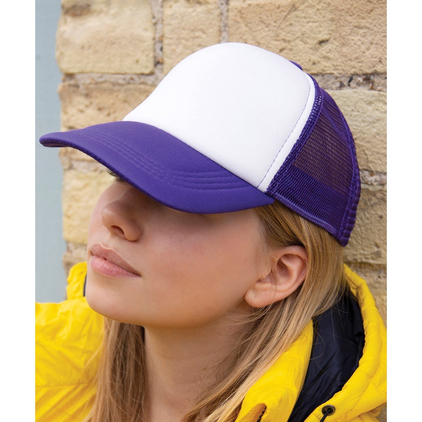 Result Headwear Core Detroit Neon Mesh Trucker Cap Snapback Adjustable One Size