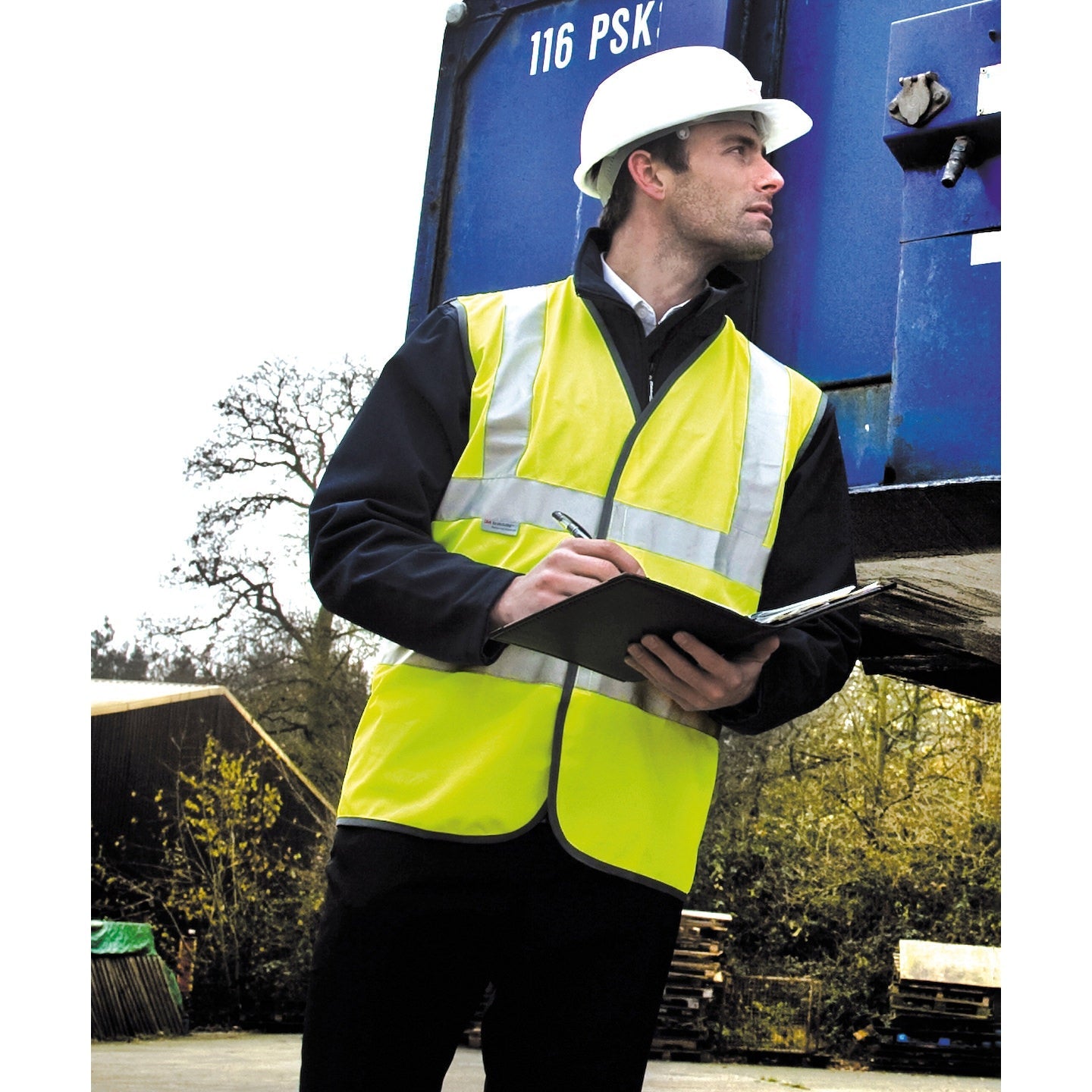 Result Safeguard High-Visibility Safety Vest EN ISO 20471 Class 2 Orange/Yellow