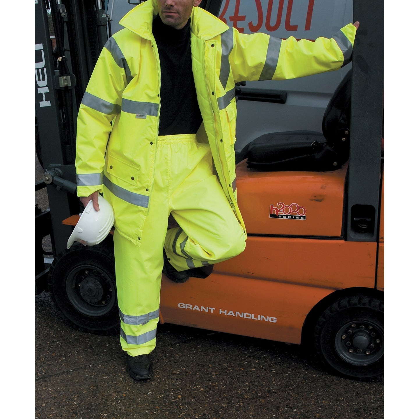 Result Safeguard High-Viz Waterproof Trousers with Reflective Bands, Class 1