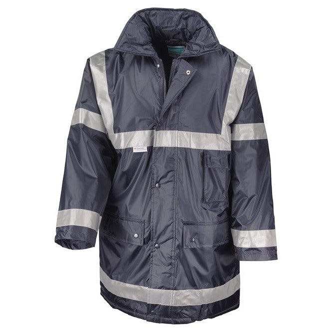 Result Workguard Hi-Vis Management Coat Waterproof Heavy Duty with Hood S-3XL
