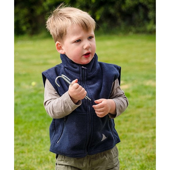 Result Junior Polartherm Bodywarmer Fleece Vest Anti-Pill Zip Pockets