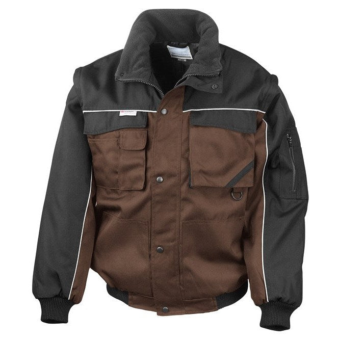 Result Workguard Heavy-Duty Pilot Jacket Zip Sleeve Water Repellent Blouson