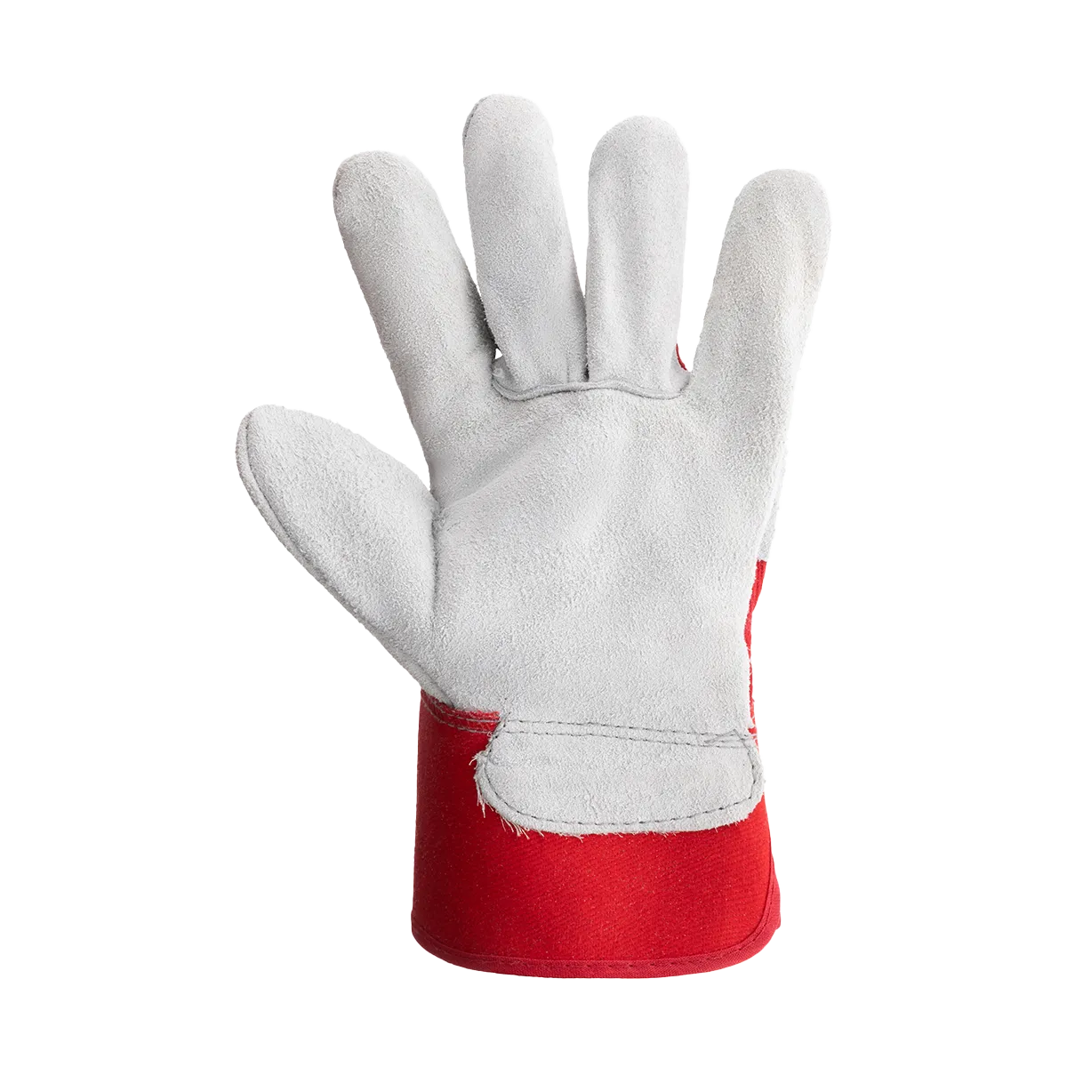 Predator Power Rigger Gloves Heavy Duty Leather Knuckle Patch Rubber Cuff