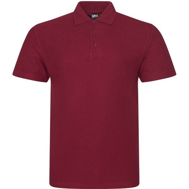 Prortx Pro Polo Burgundy Workwear Uniform Twin-Needle Stitching Various Sizes