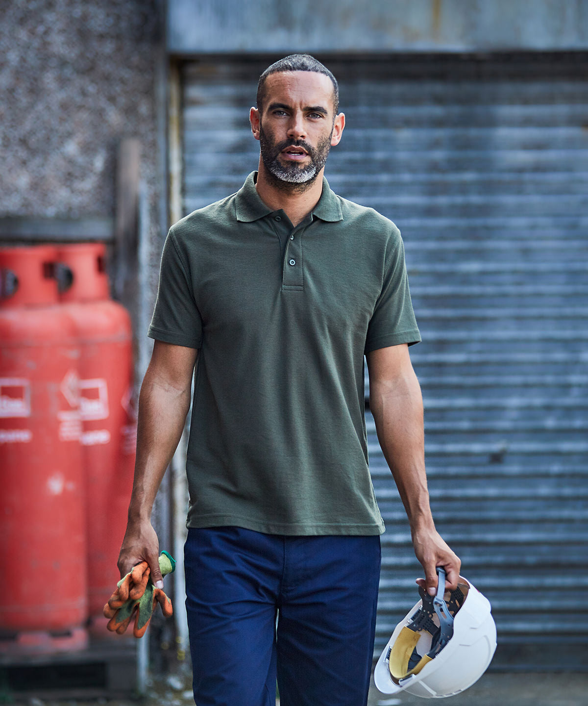 Prortx Pro Polo Khaki Workwear Uniform Twin-Needle Stitching Various Sizes