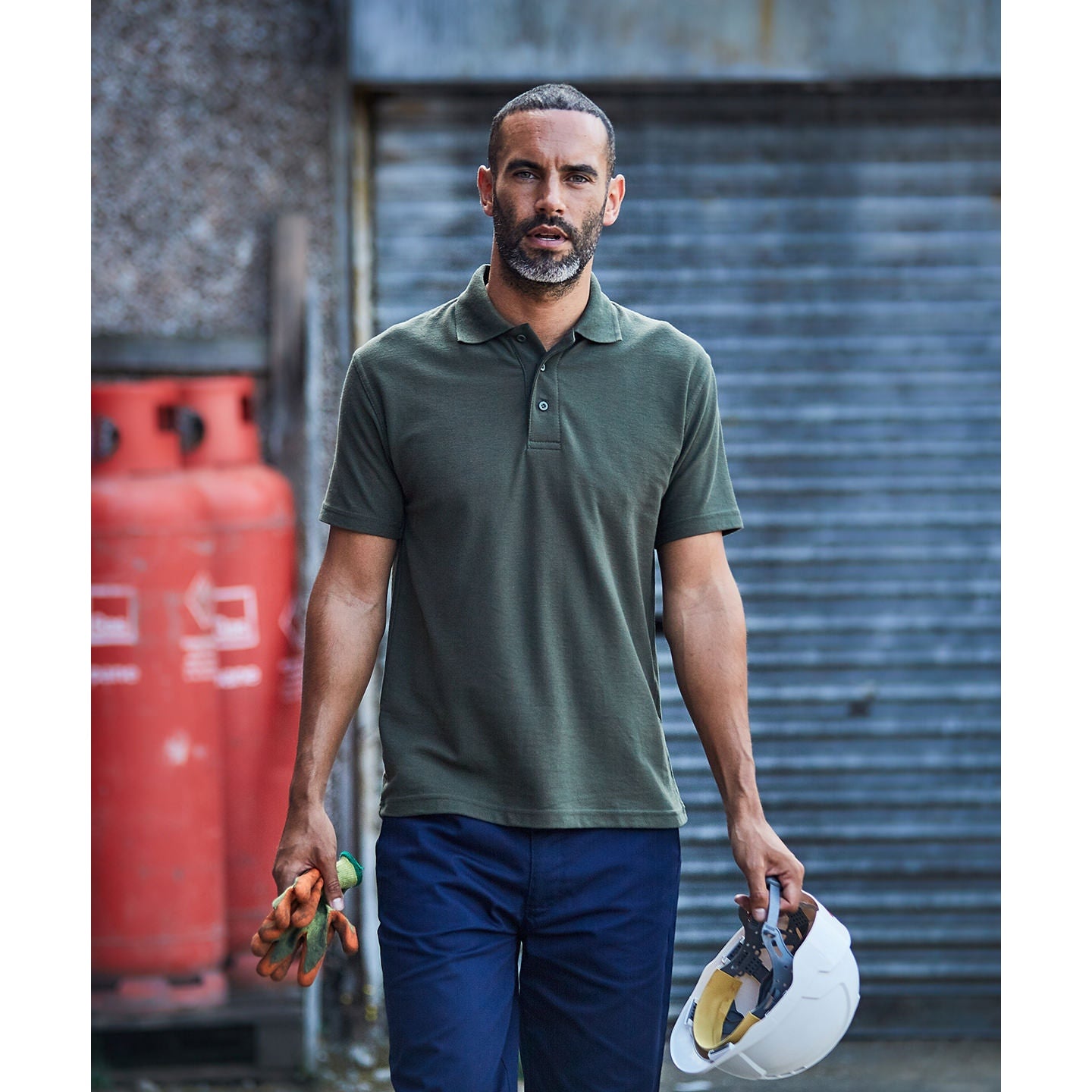 Prortx Pro Polo Sky Blue Durable Workwear Uniform Ribbed Collar Various Sizes