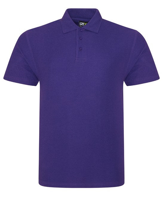 Prortx Pro Polo Shirt Purple Durable Workwear Uniform Ribbed Collar