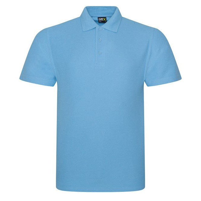 Prortx Pro Polo Sky Blue Durable Workwear Uniform Ribbed Collar Various Sizes