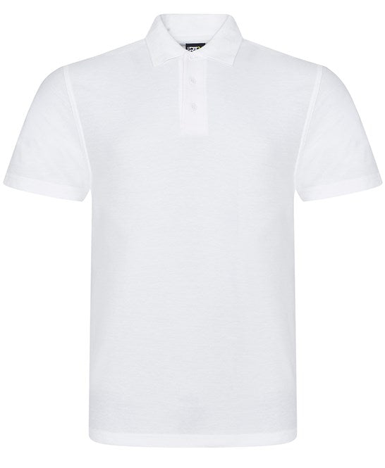 Prortx Pro Polo Shirt White Durable Workwear Uniform Ribbed Collar Various Sizes