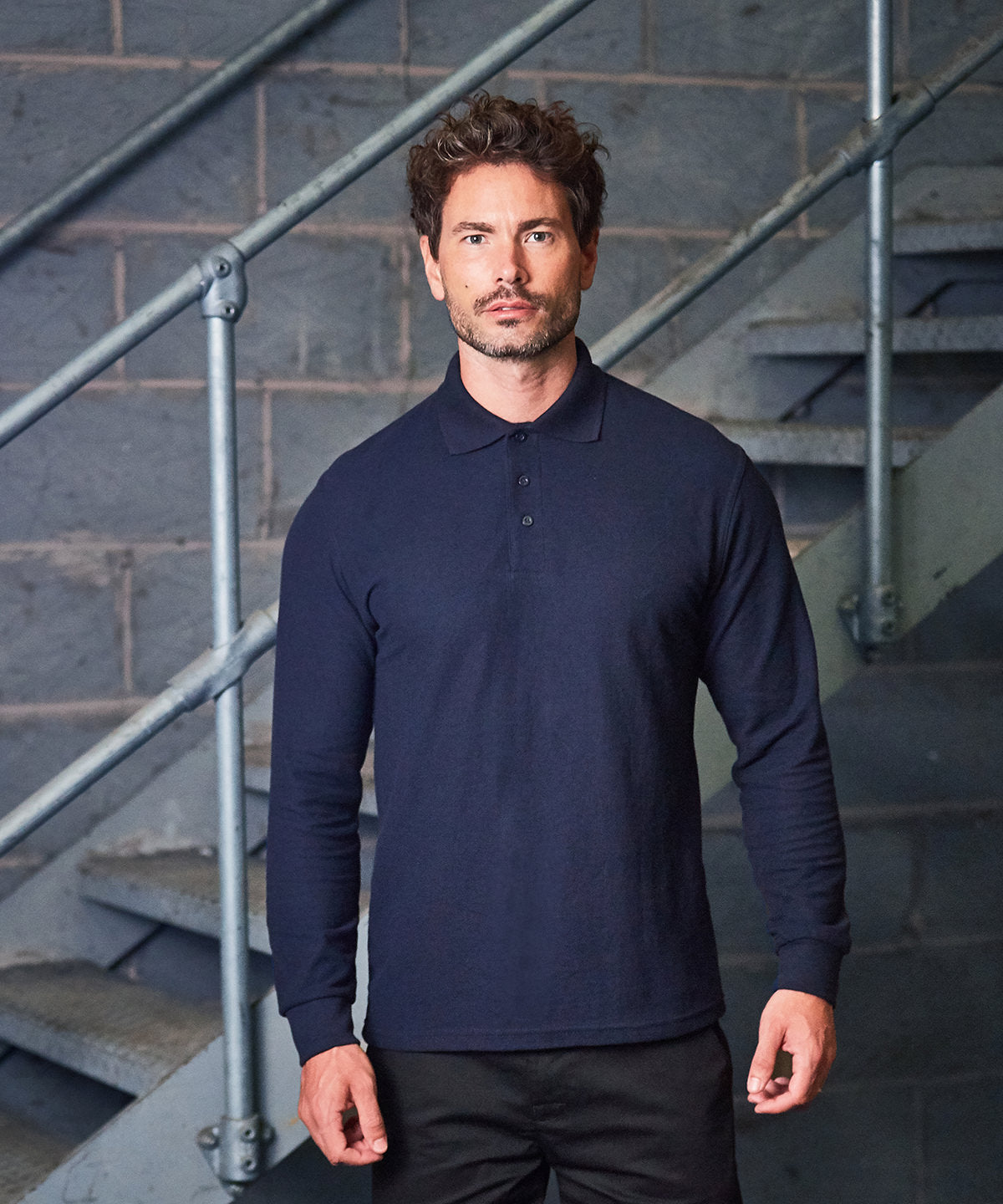 Prortx Pro Long Sleeve Polo Shirt 50% Cotton Workwear Cuffed Hem Sizes S-4XL