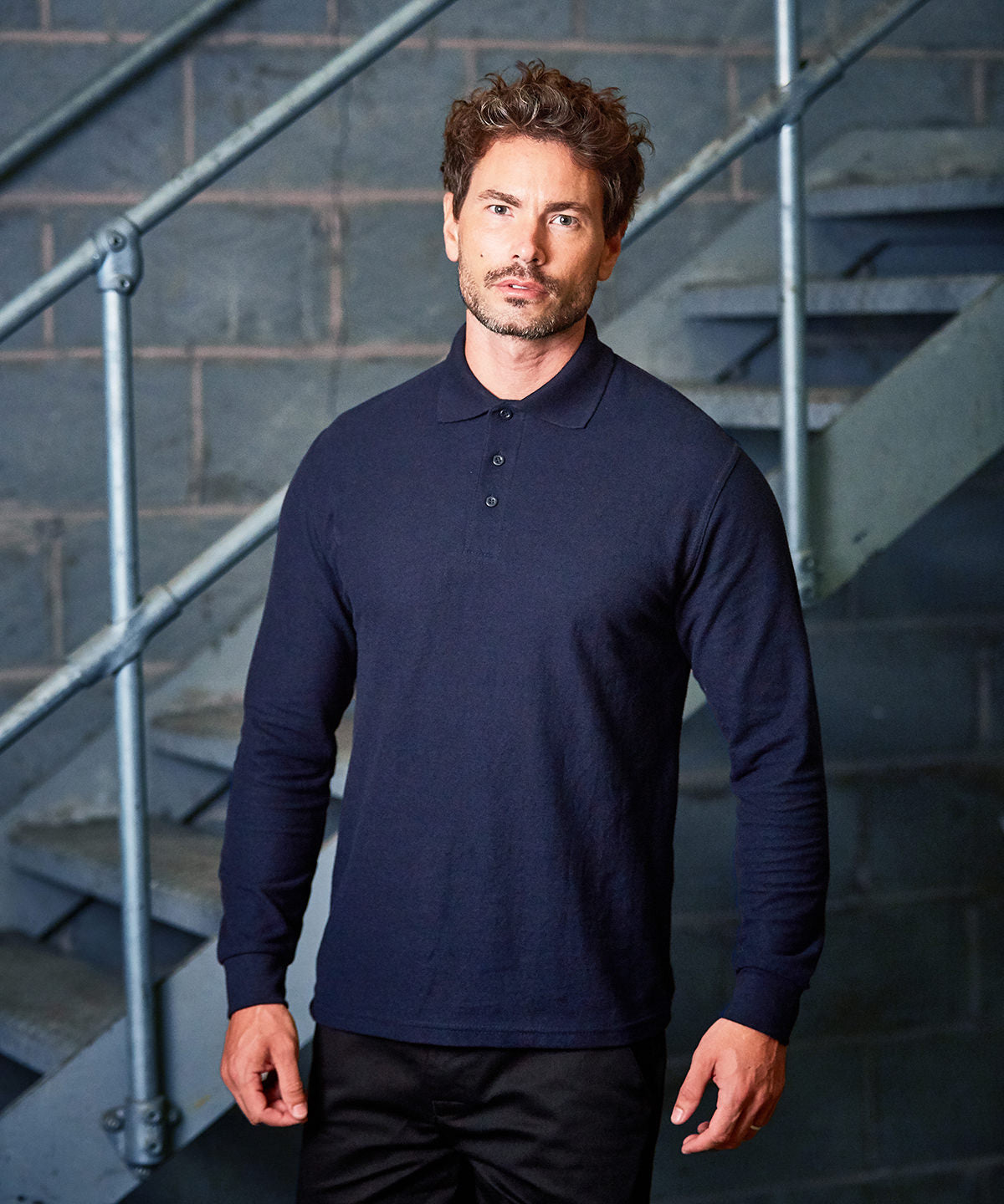 Prortx Pro Long Sleeve Polo Shirt 50% Cotton Workwear Cuffed Hem Sizes S-4XL