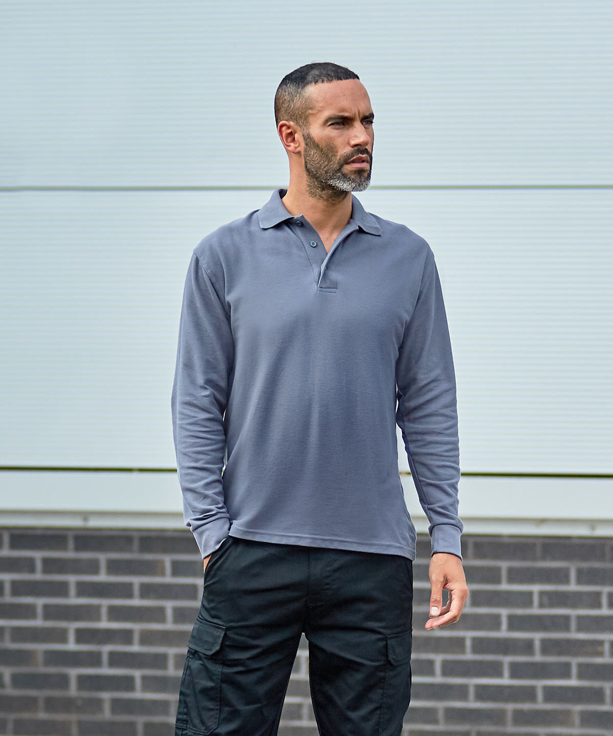 Prortx Pro Long Sleeve Polo Shirt 50% Cotton Workwear Cuffed Hem Sizes S-4XL