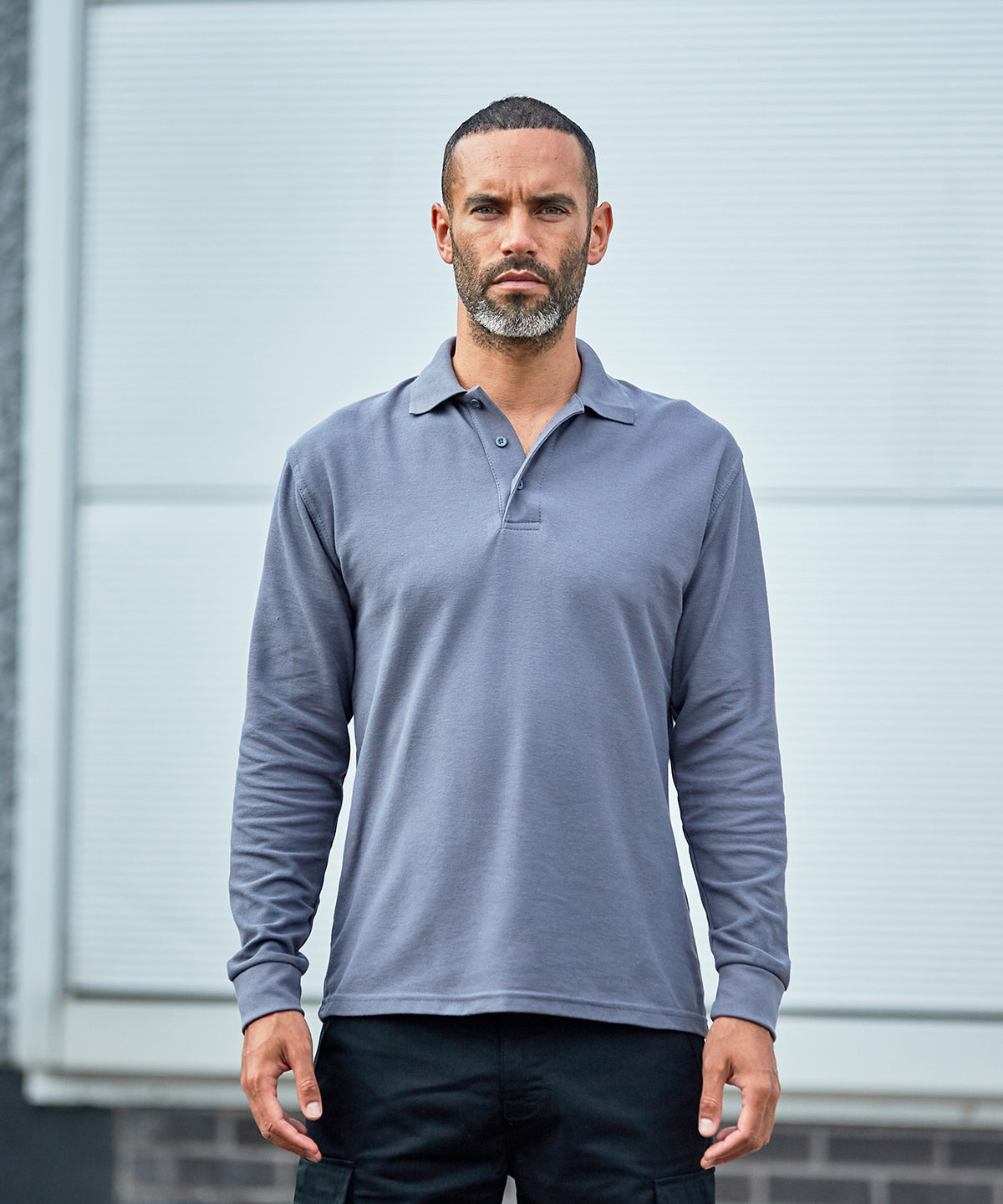 Prortx Pro Long Sleeve Polo Shirt 50% Cotton Workwear Cuffed Hem Sizes S-4XL