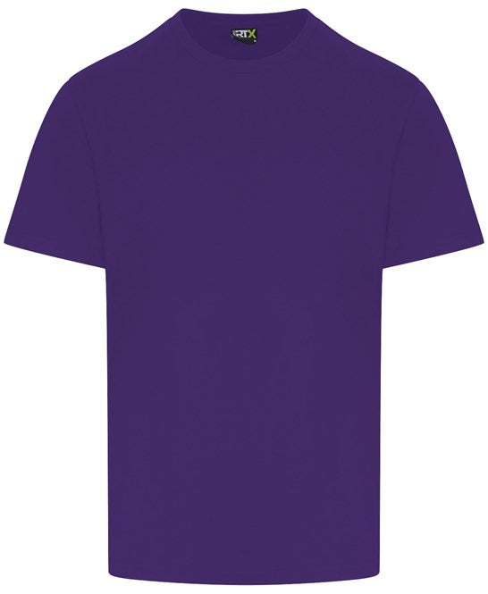 Prortx Pro T-Shirt Purple Polycotton Workwear Short Sleeve Ribbed Collar