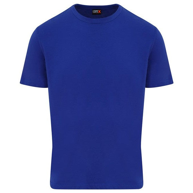 Prortx Pro T-Shirt Royal Blue Polycotton Workwear Short Sleeve Ribbed Collar