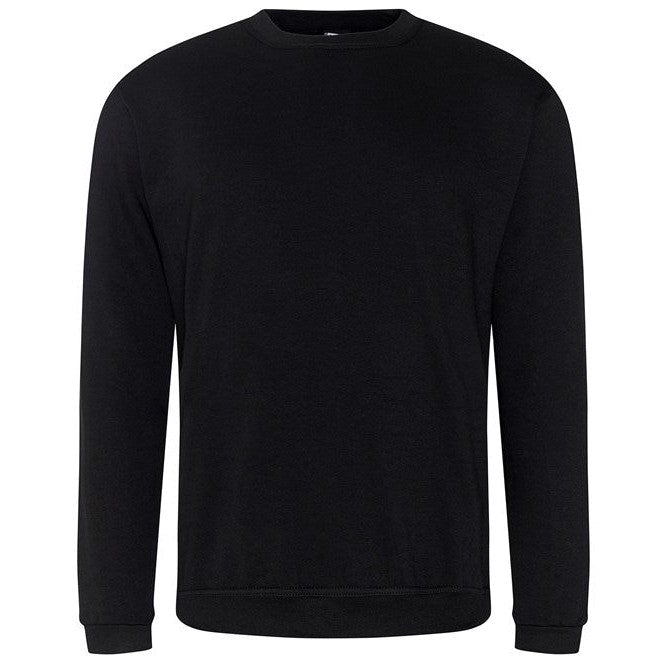Prortx Pro Sweatshirt Black Modern Fit Ribbed Neck Durable Workwear Uniform