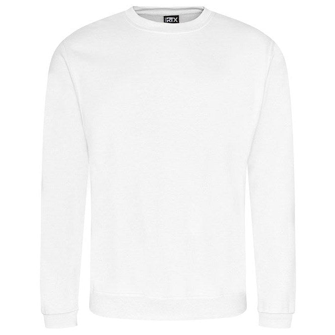 Prortx Pro Sweatshirt White Modern Fit Durable Workwear Uniform Sizes S-7XL