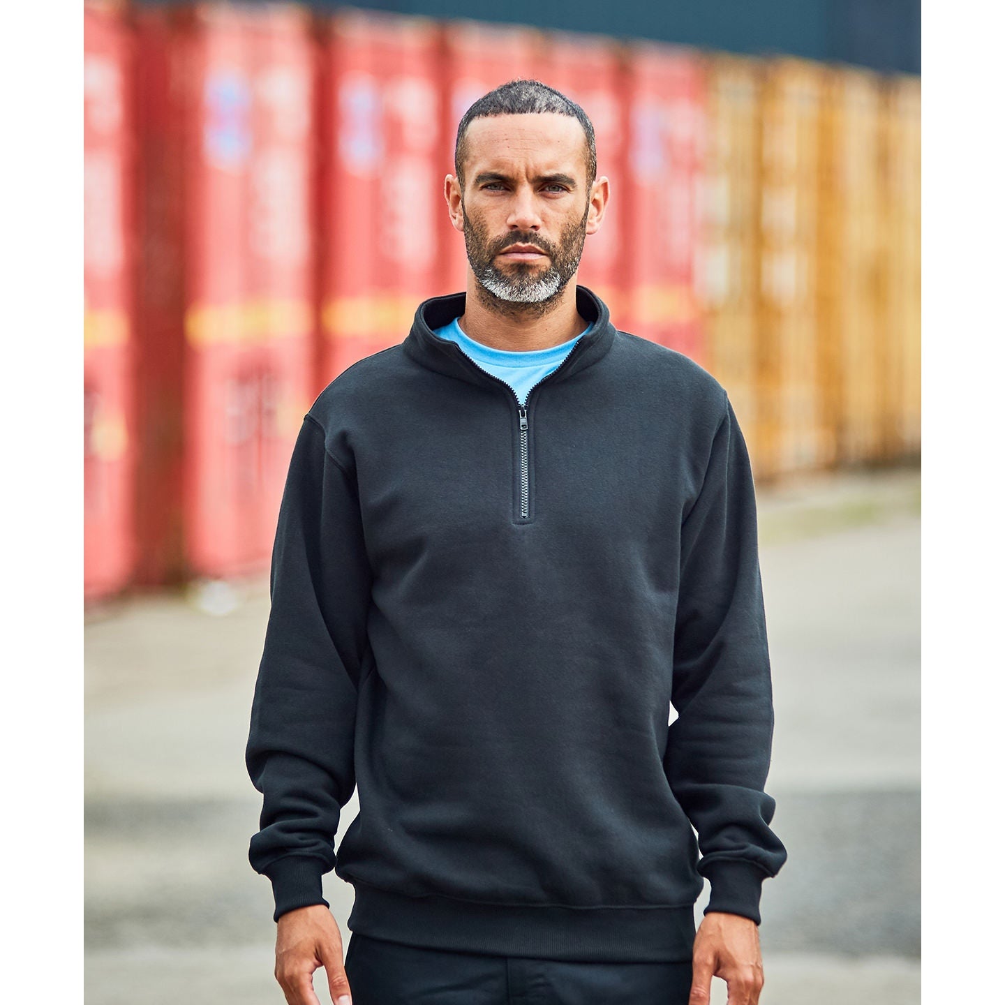 Prortx Pro Â¼-Neck Zip Sweatshirt Heavyweight Polycotton Fleece Workwear