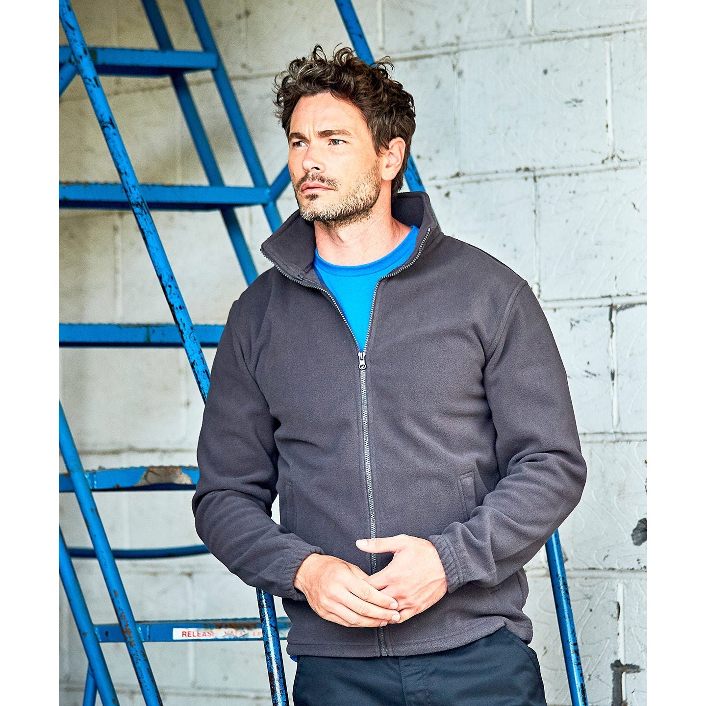 Prortx Pro Fleece Jacket with Full Zip, Adjustable Hem, Elastic Cuffs