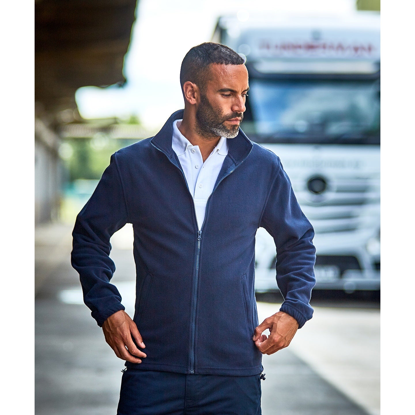 Prortx Pro Fleece Jacket with Full Zip, Adjustable Hem, Elastic Cuffs