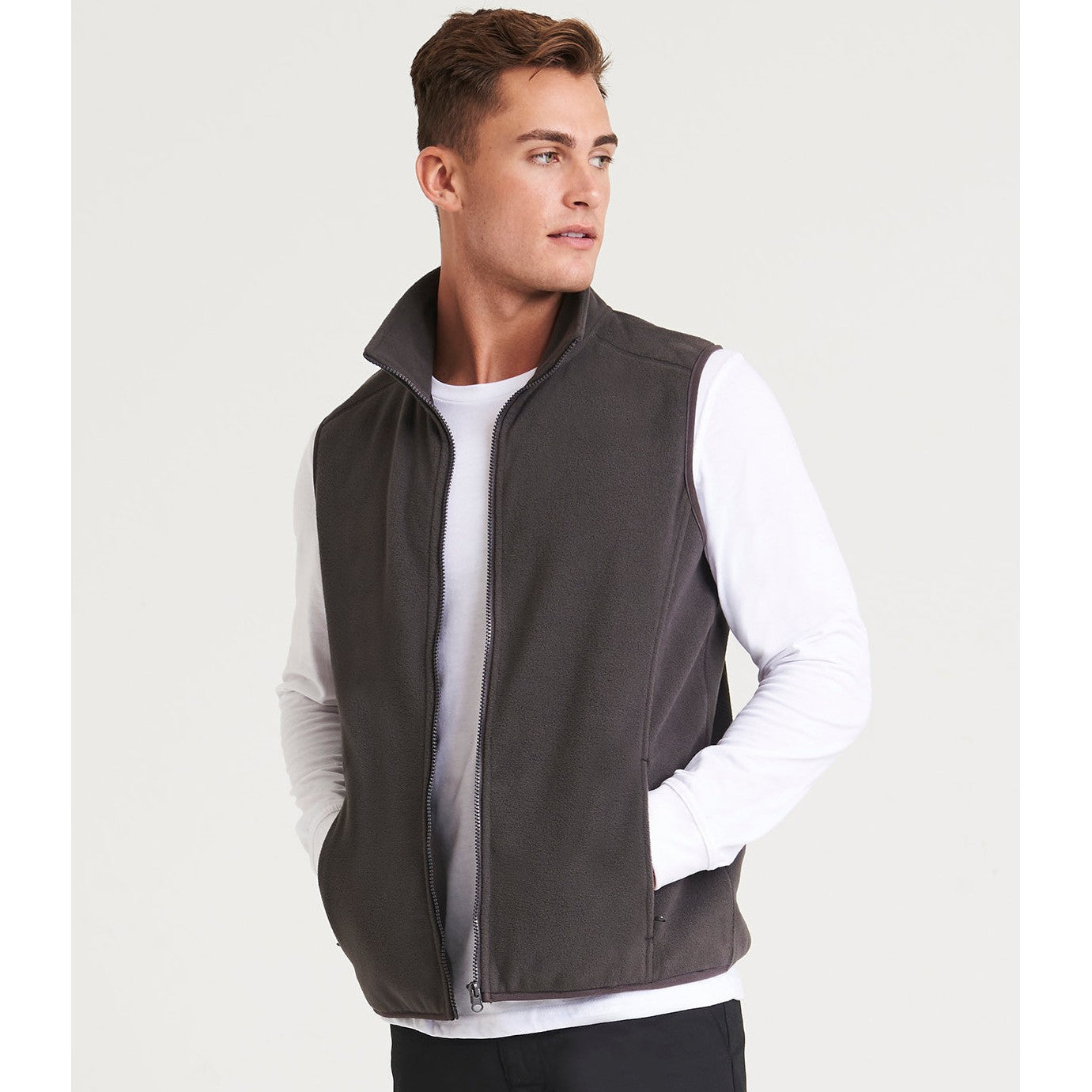 Prortx Pro Fleece Gilet Unisex Full-Zip Warm Layering Piece with Pockets