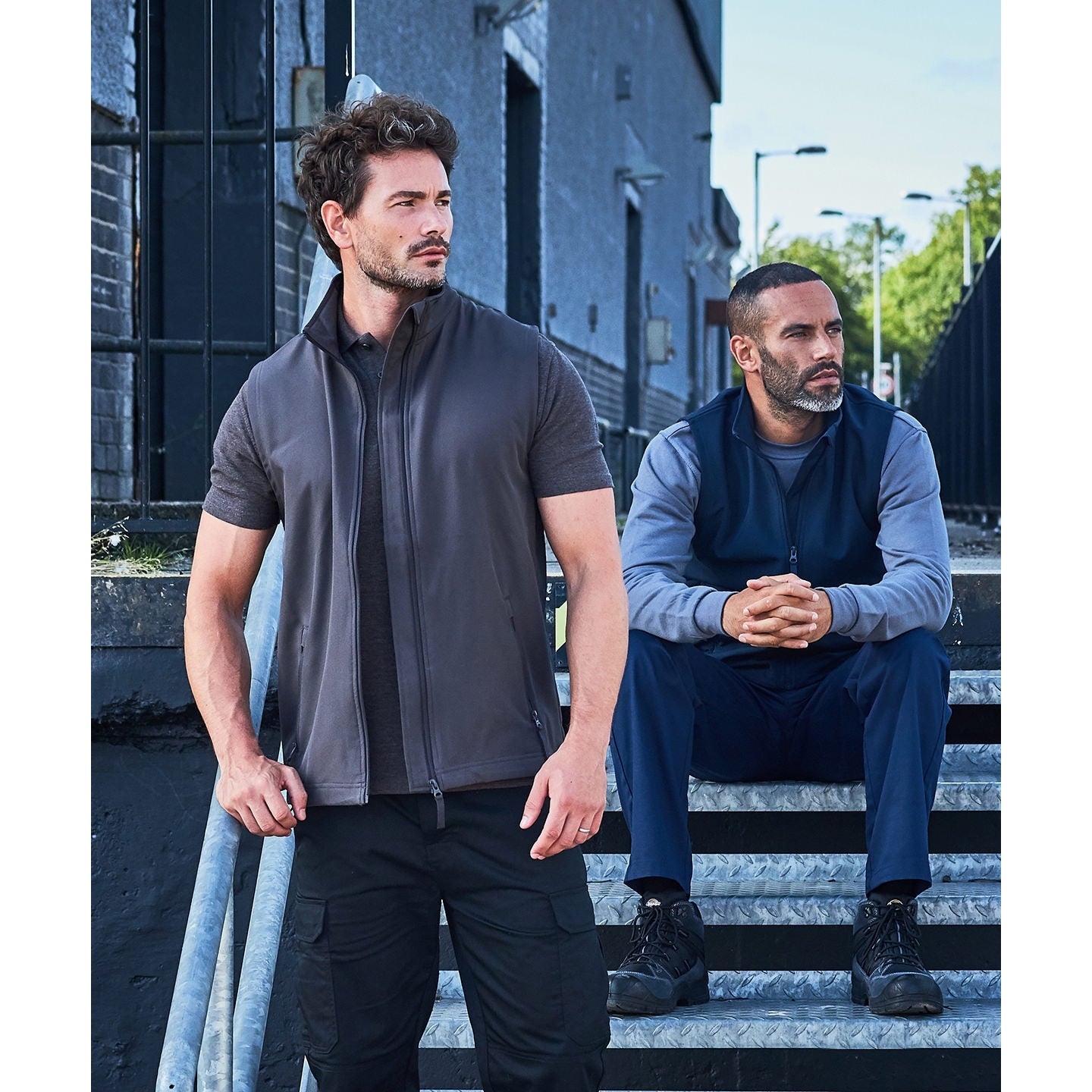 Prortx Pro Softshell Gilet Windproof Showerproof Full Zip Relaxed Fit S-5XL