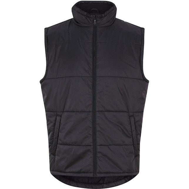 Prortx Pro Bodywarmer Quilted Fleece-Lined Stand Collar Zipped Pockets