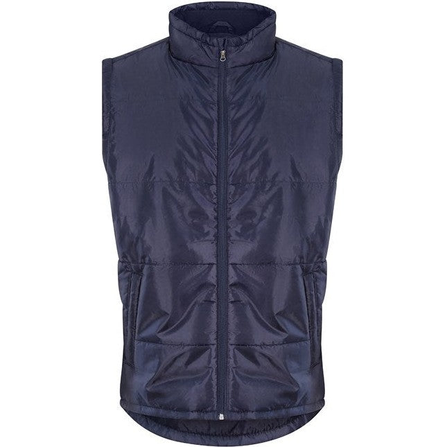 Prortx Pro Bodywarmer Quilted Fleece-Lined Stand Collar Zipped Pockets