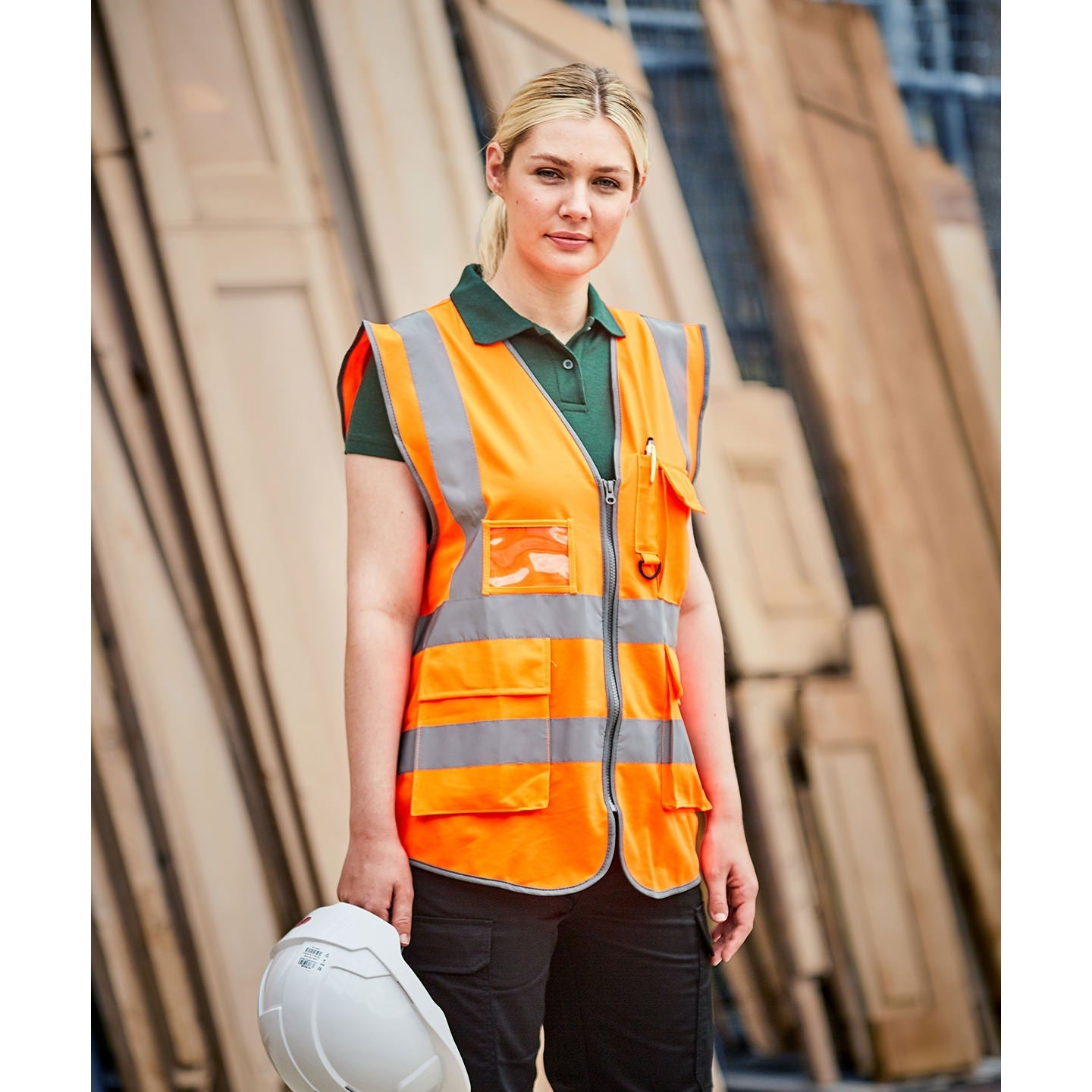 Prortx High Visibility Executive Waistcoat with ID Pocket & Reflective Tape