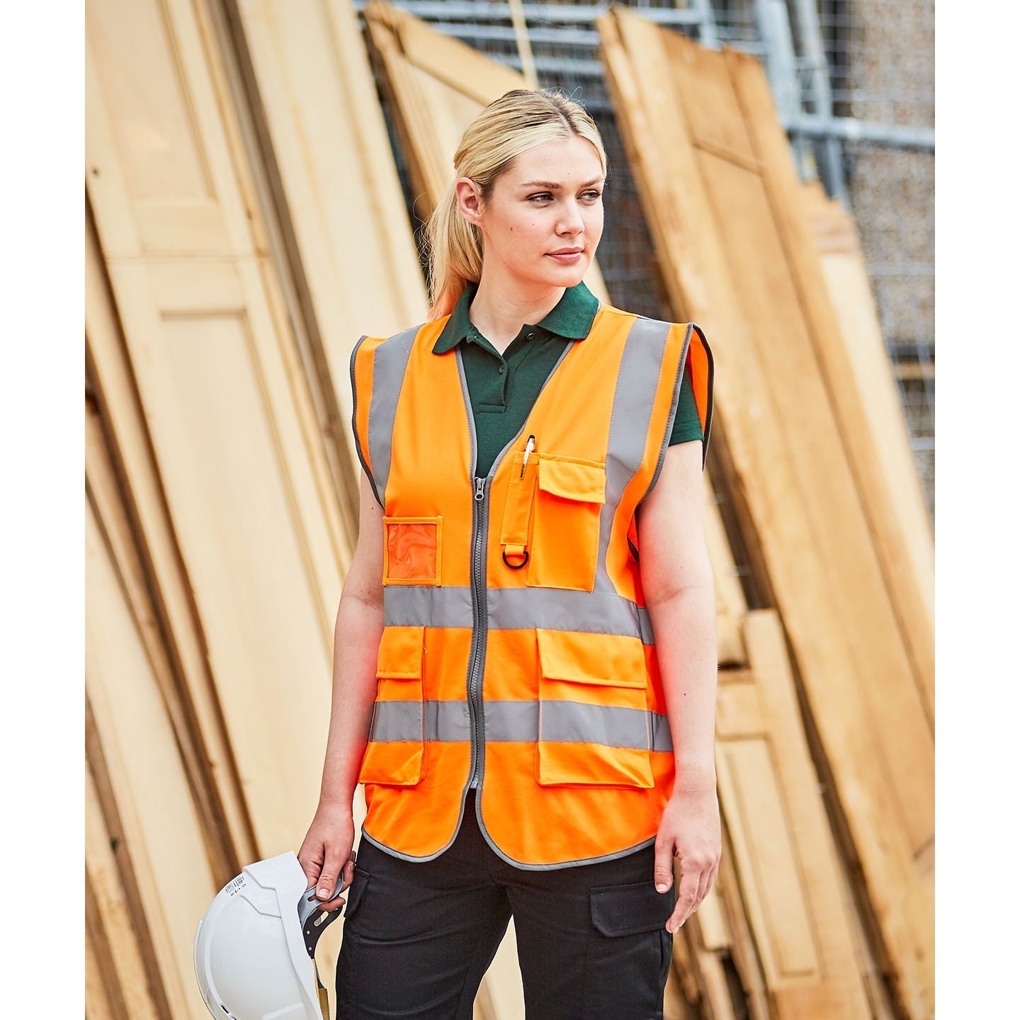 Prortx High Visibility Executive Waistcoat with ID Pocket & Reflective Tape