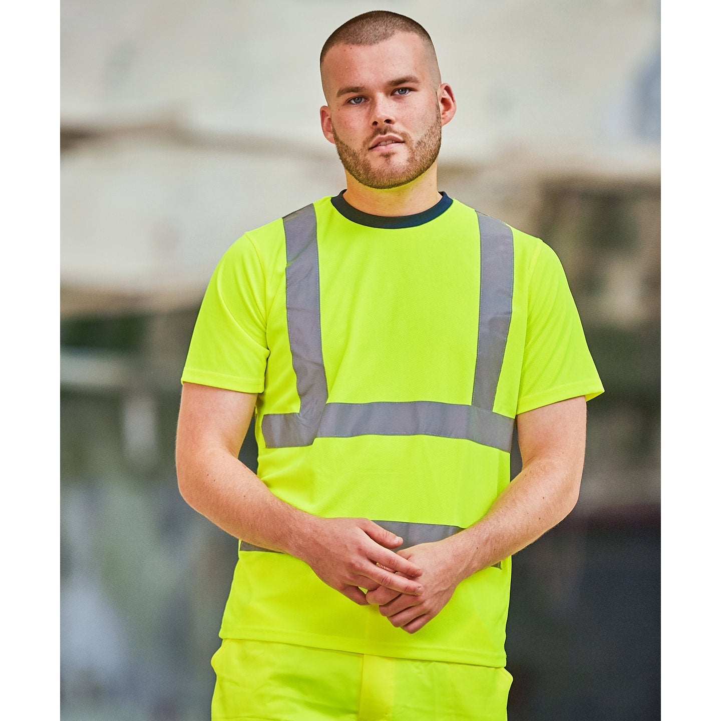 Prortx High Visibility T-Shirt EN ISO 20471 Reflective Safety Workwear S-5XL