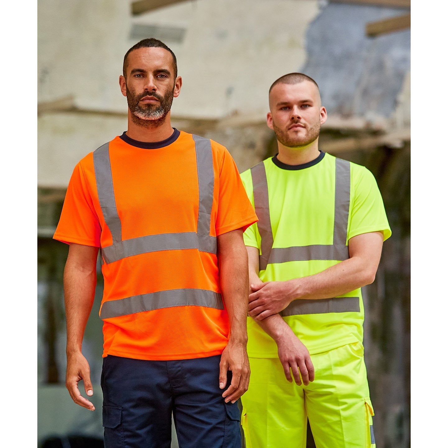 Prortx High Visibility T-Shirt EN ISO 20471 Reflective Safety Workwear S-5XL