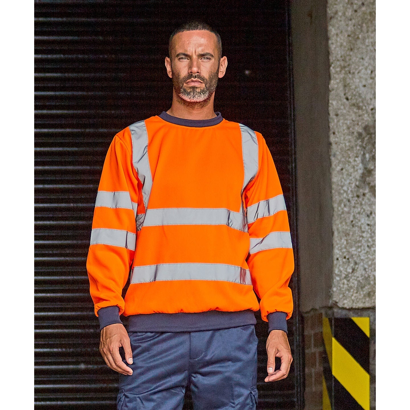 Prortx High Visibility Sweatshirt Class 3 EN ISO 20471 Brushed Fleece Polyester