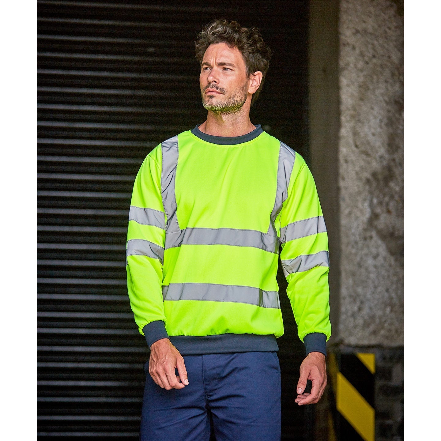 Prortx High Visibility Sweatshirt Class 3 EN ISO 20471 Brushed Fleece Polyester