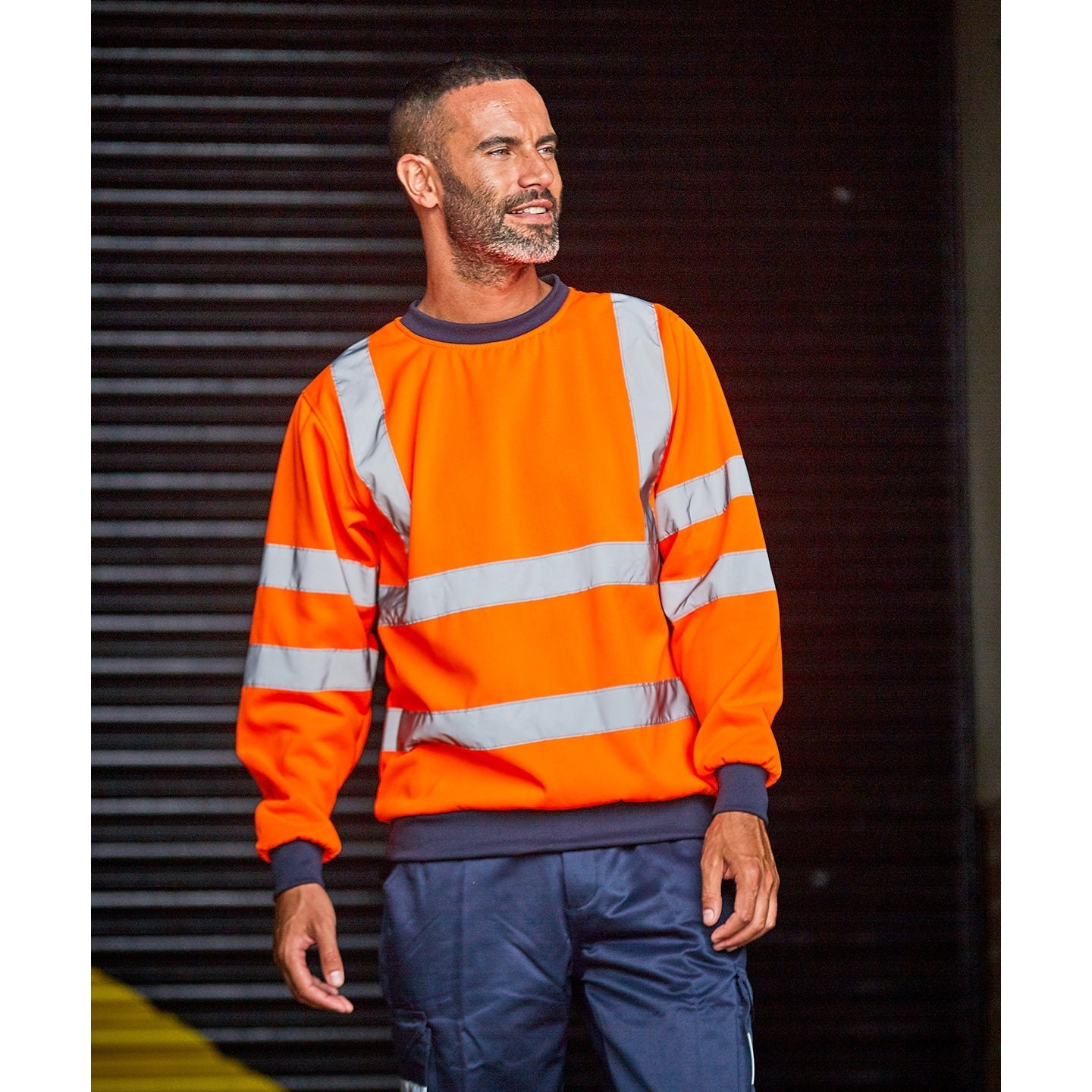 Prortx High Visibility Sweatshirt Class 3 EN ISO 20471 Brushed Fleece Polyester