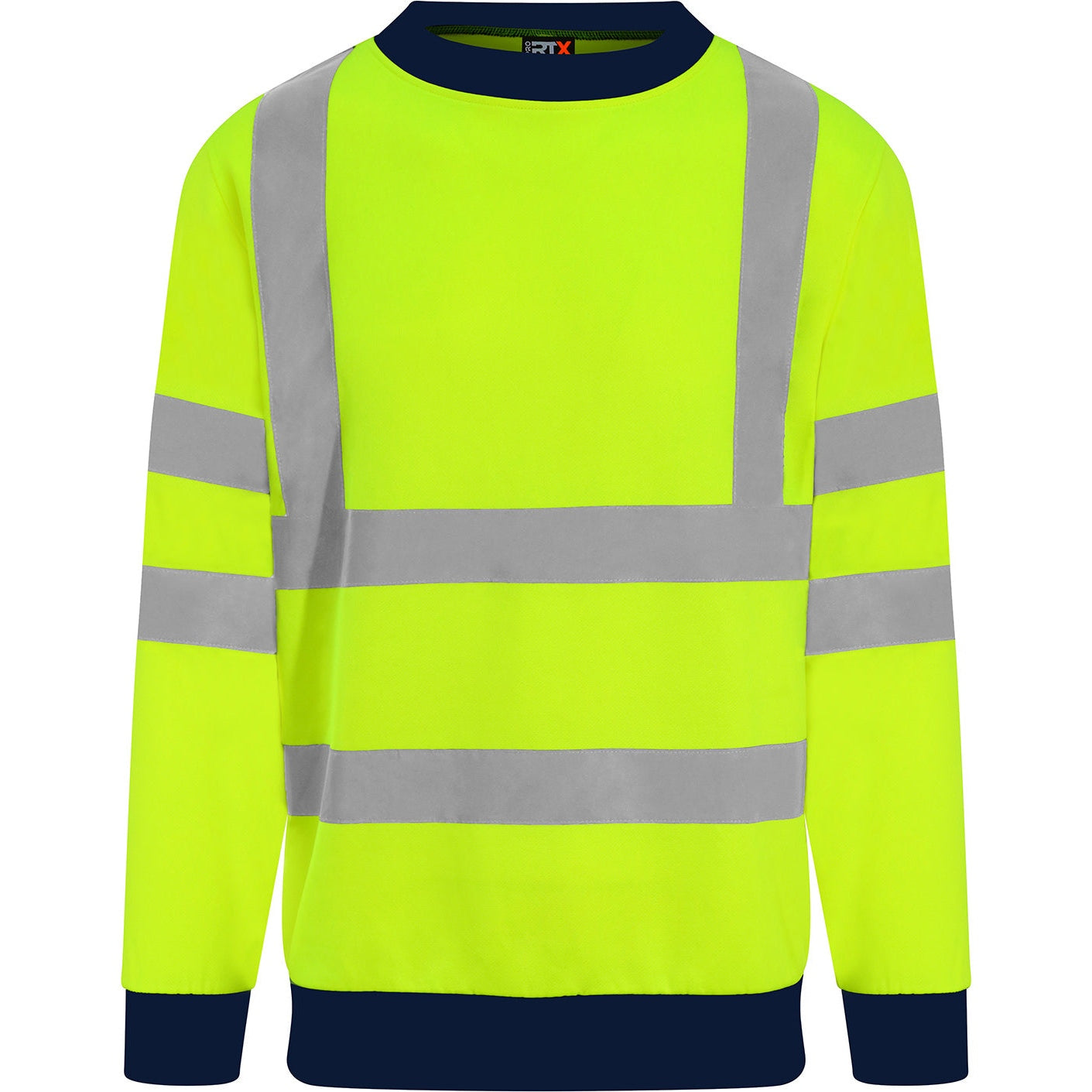 Prortx High Visibility Sweatshirt Class 3 EN ISO 20471 Brushed Fleece Polyester