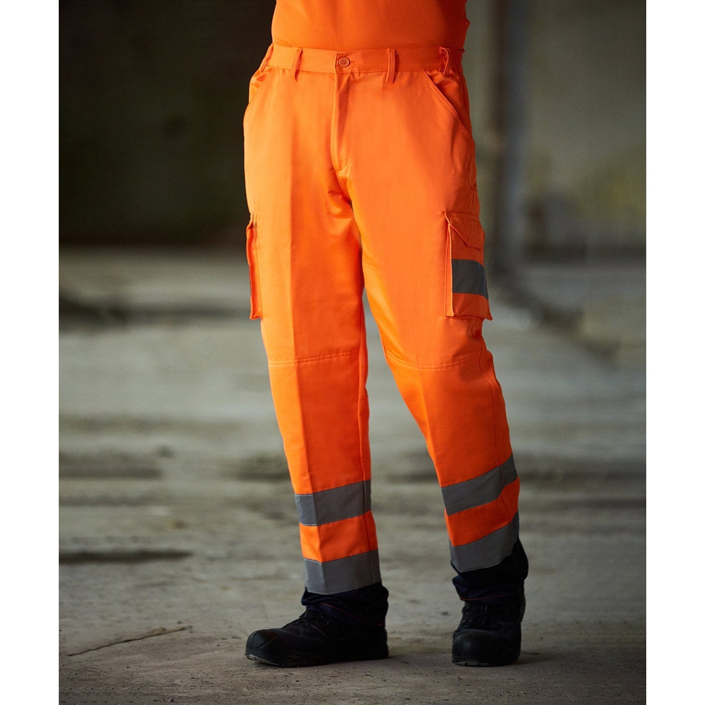 Prortx High Visibility Cargo Trousers Water-Repellent Utility Workwear