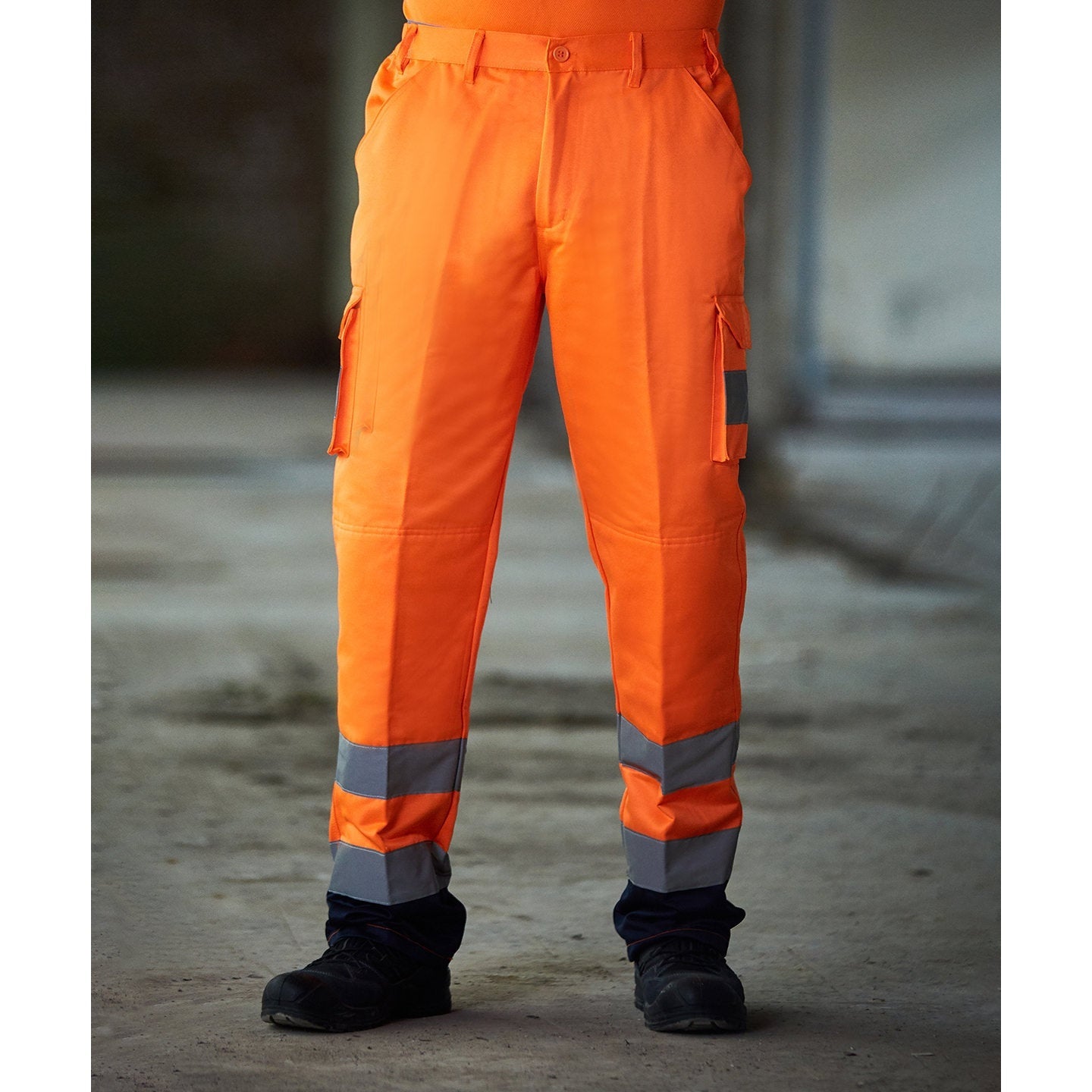 Prortx High Visibility Cargo Trousers Water-Repellent Utility Workwear