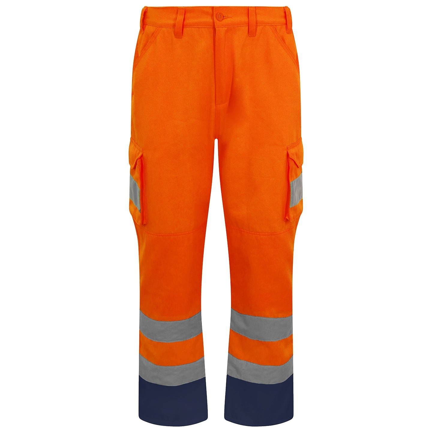 Prortx High Visibility Cargo Trousers Water-Repellent Utility Workwear