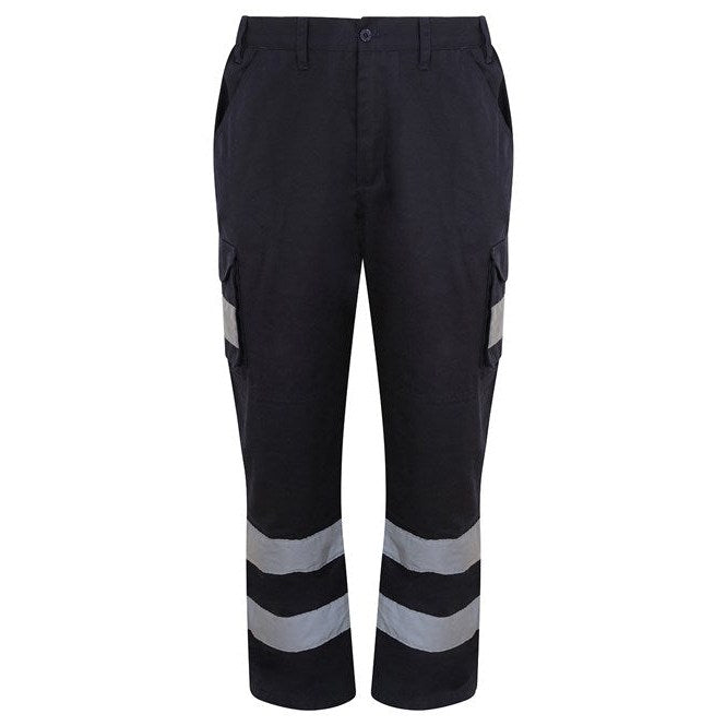 Prortx High Visibility Cargo Trousers Water-Repellent Utility Workwear