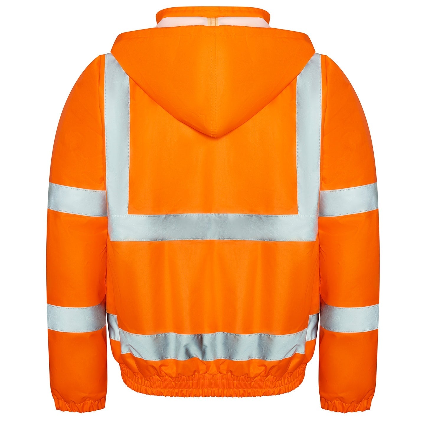 Prortx High Visibility Bomber Jacket Waterproof with Foldaway Hood and Pockets