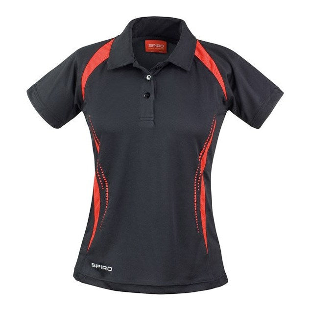 Spiro Women's Team Spirit Polo Cool-Dry Lightweight Breathable Sport Top