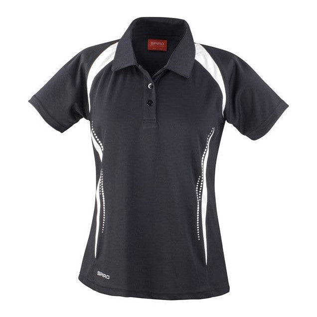Spiro Women's Team Spirit Polo Cool-Dry Lightweight Breathable Sport Top