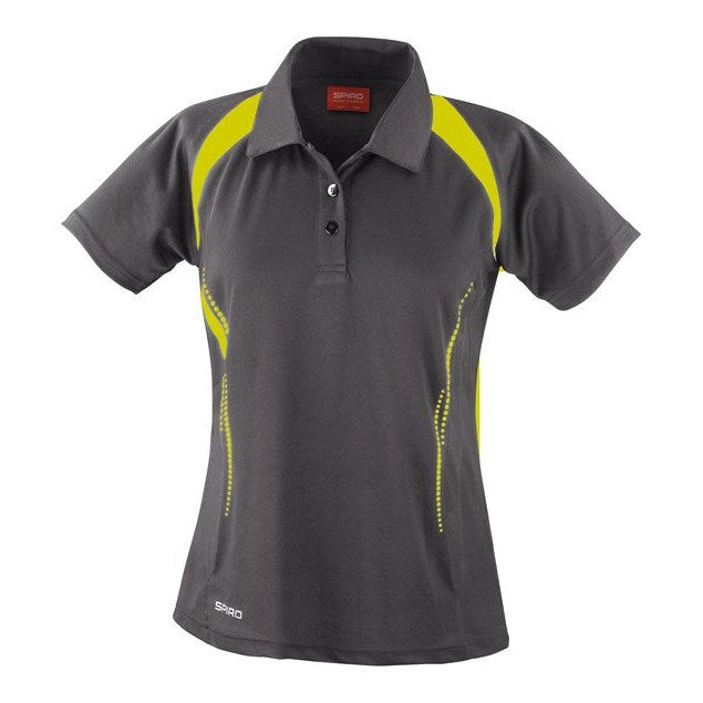 Spiro Women's Team Spirit Polo Cool-Dry Lightweight Breathable Sport Top